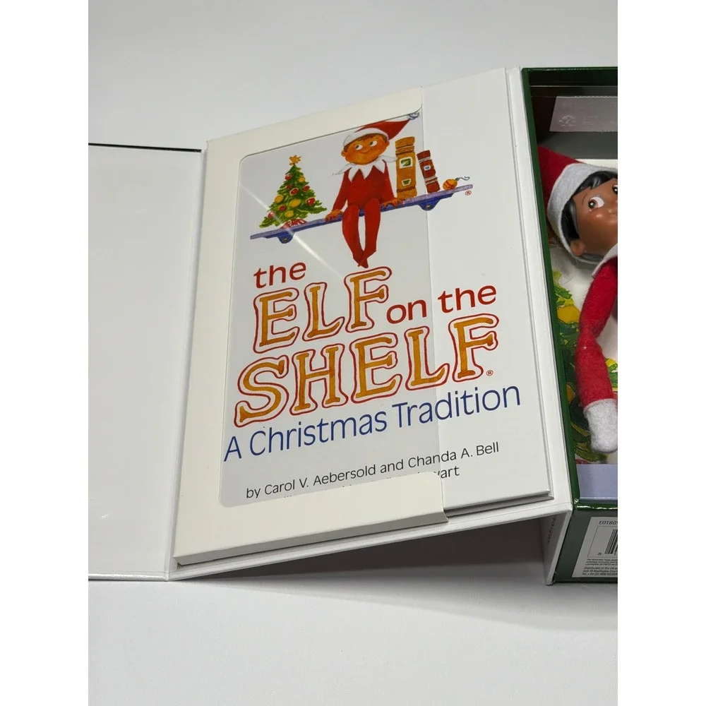 The Elf on the Shelf Christmas Tradition Boy Scout Elf Dark Skin Brown Eyes Book